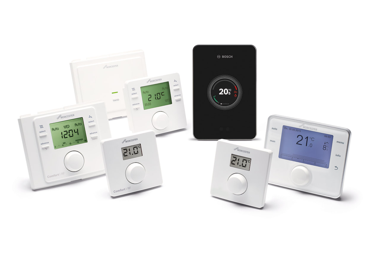 Photo of a range of digital thermostats