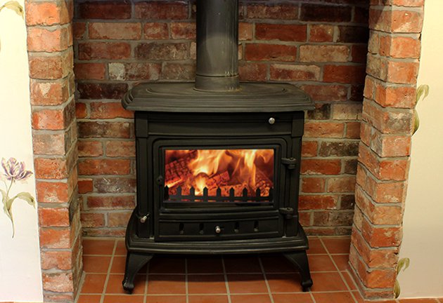 log burning stove